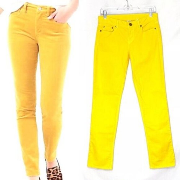 J. Crew Pants - J. CREW Womens Yellow City Fit Straight Leg Corduroy Pants Size 32R